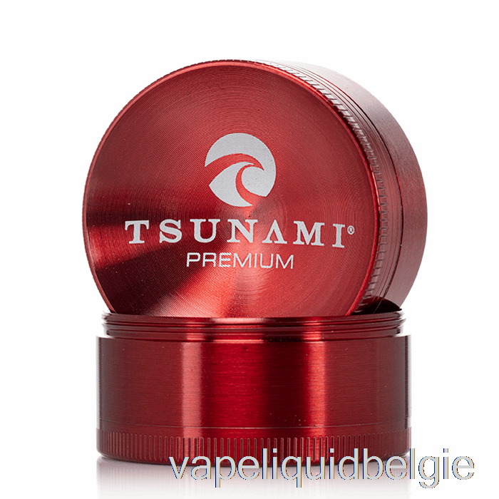 Vape Liquid Tsunami 1.9inch 4-delige Verzonken Top Grinder Rood (50mm)